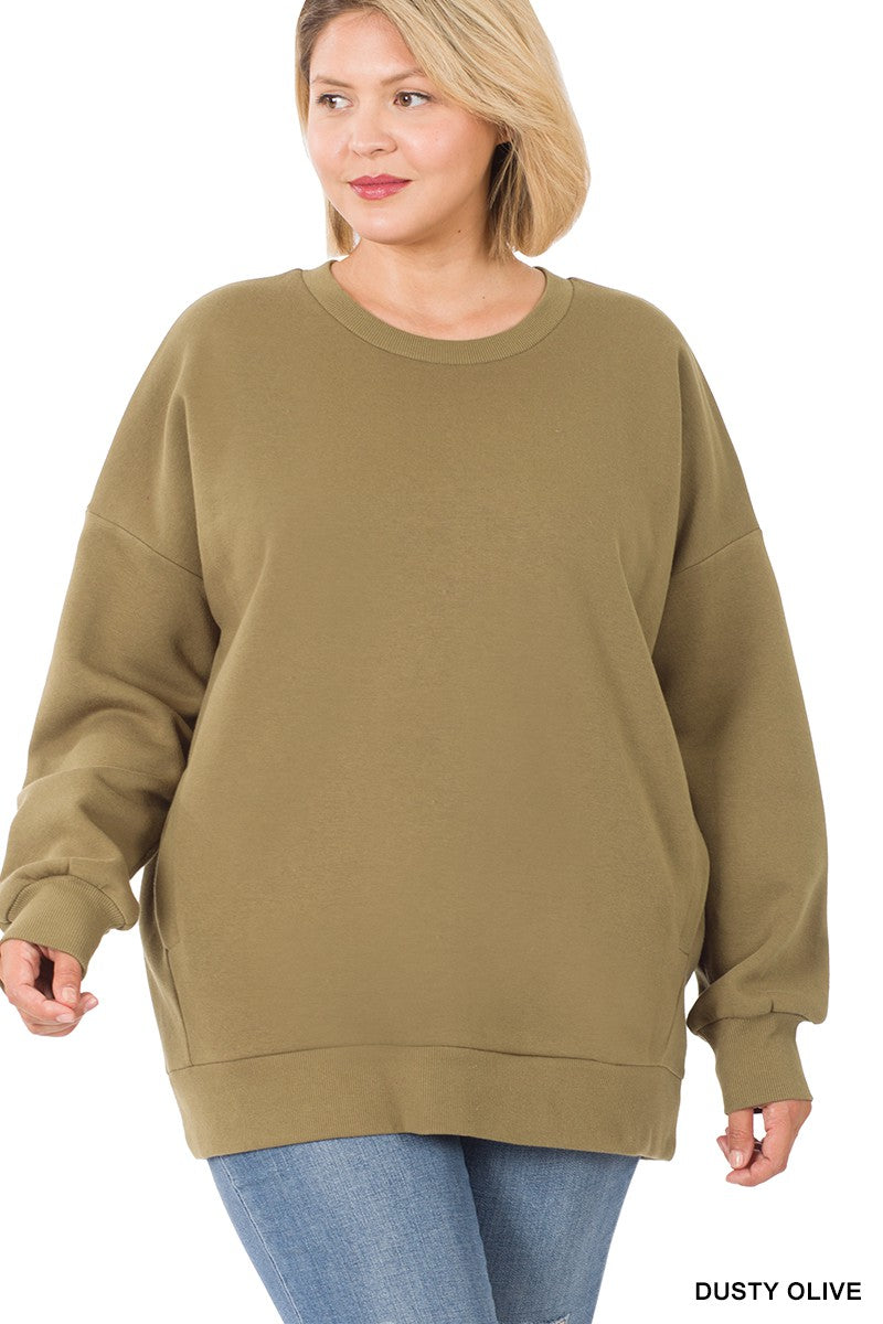 Plus Sweatshirt with Pockets
