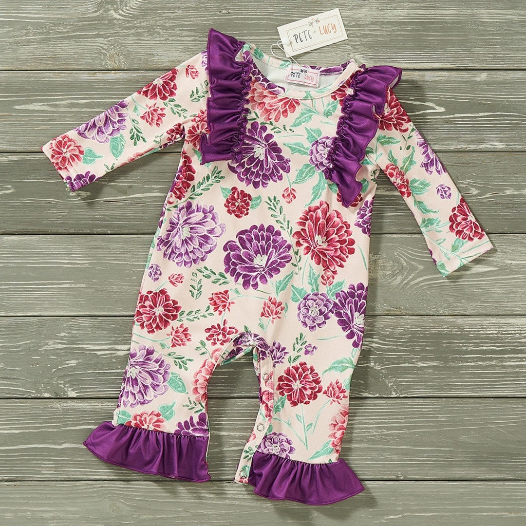 Caroline - Girl Infant Floral Romper