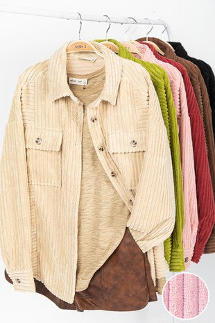 Oversized Wide Corduroy Shirt