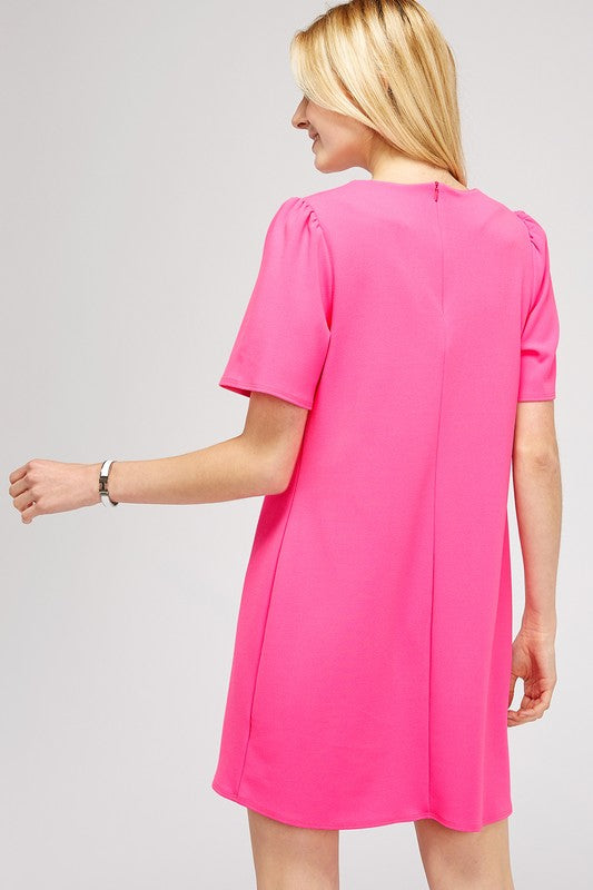 Short Sleeve Shift Dress