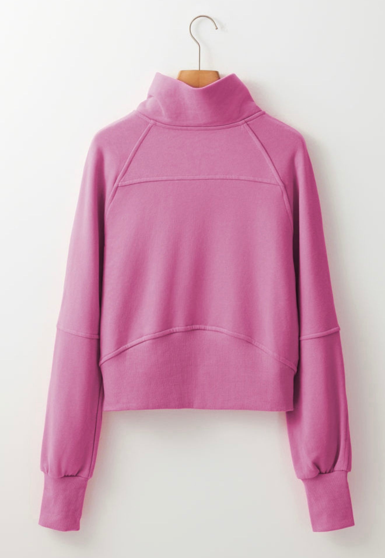Pink Fleece Lined Zip Up Sweatshirt