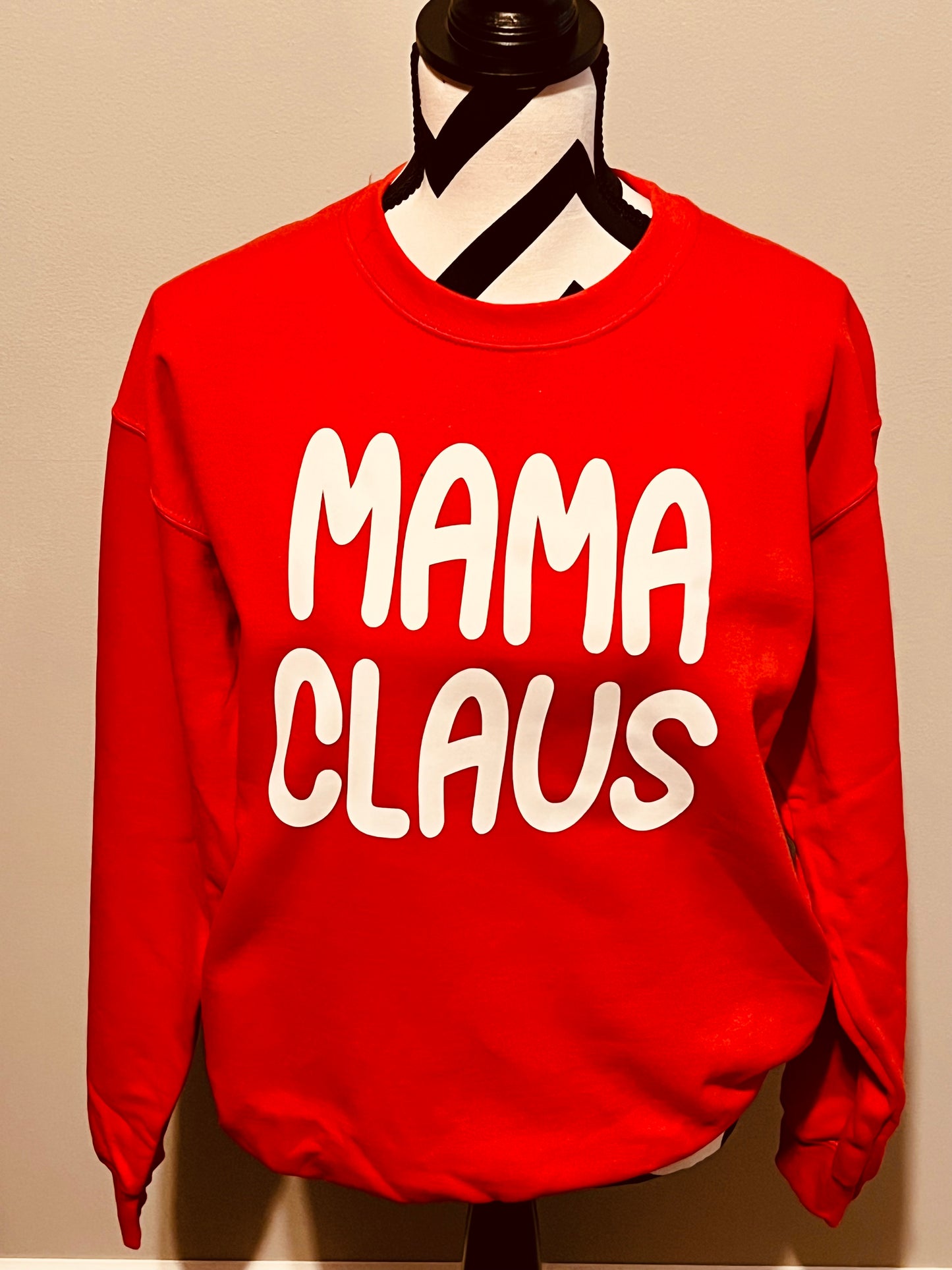 Red Mama Claus Crewneck