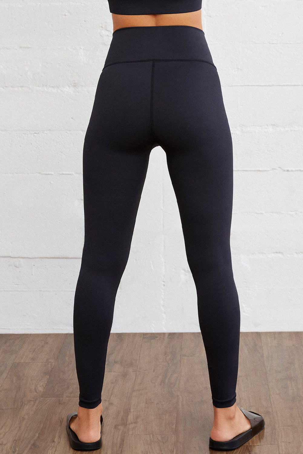 Black Crossover Waist Active Leggings