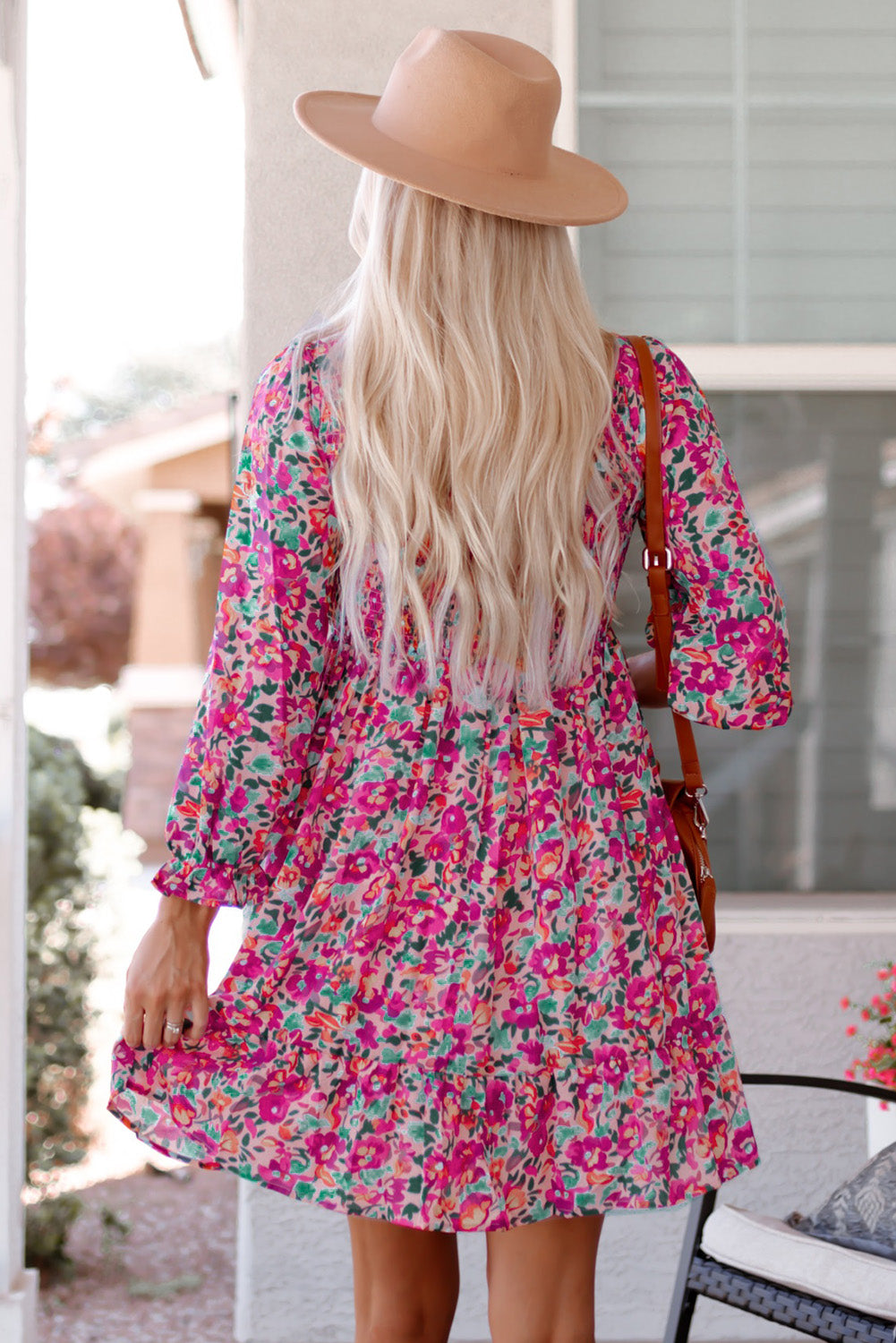 Smocked Floral Dress
