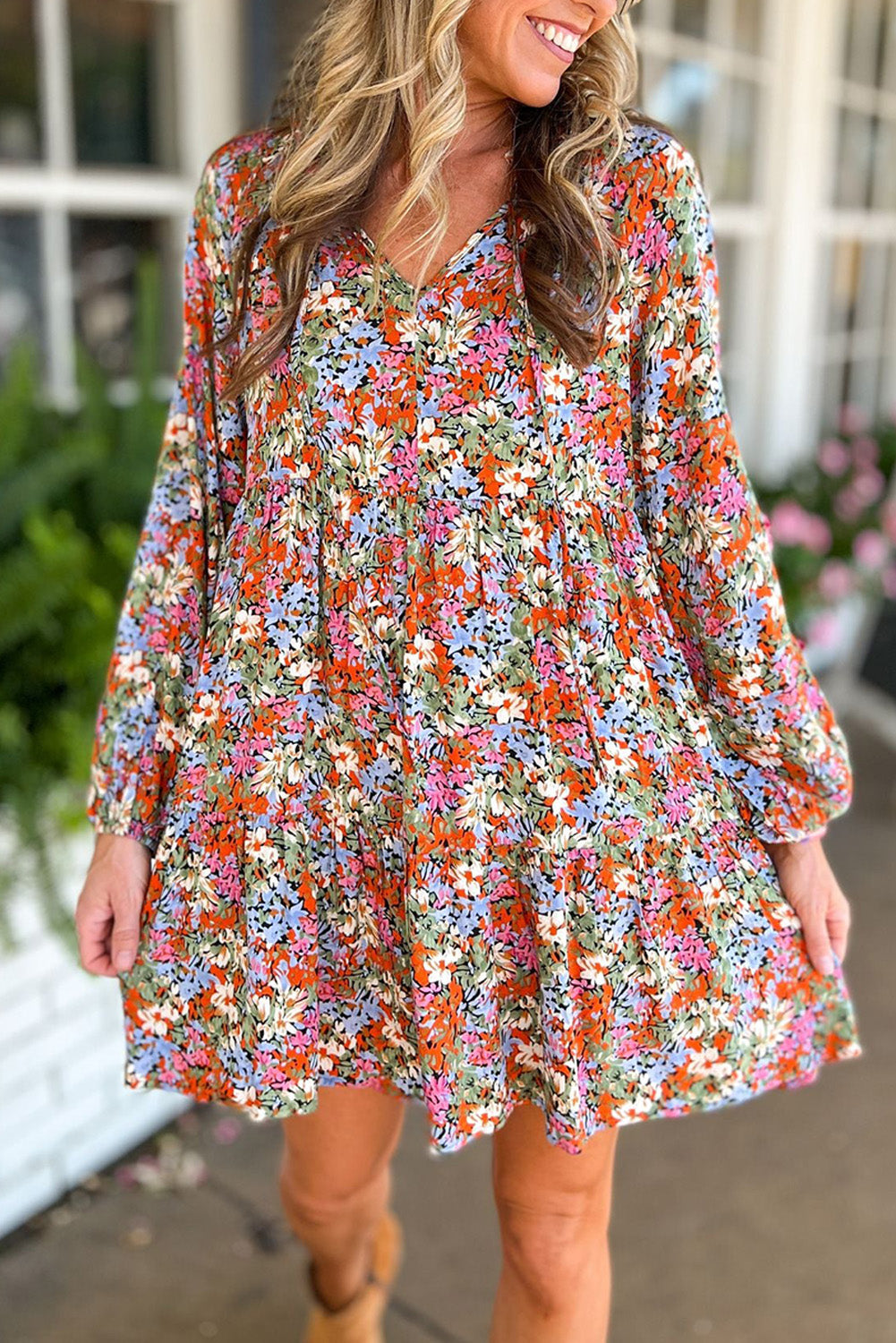 Floral Long Sleeve Dress