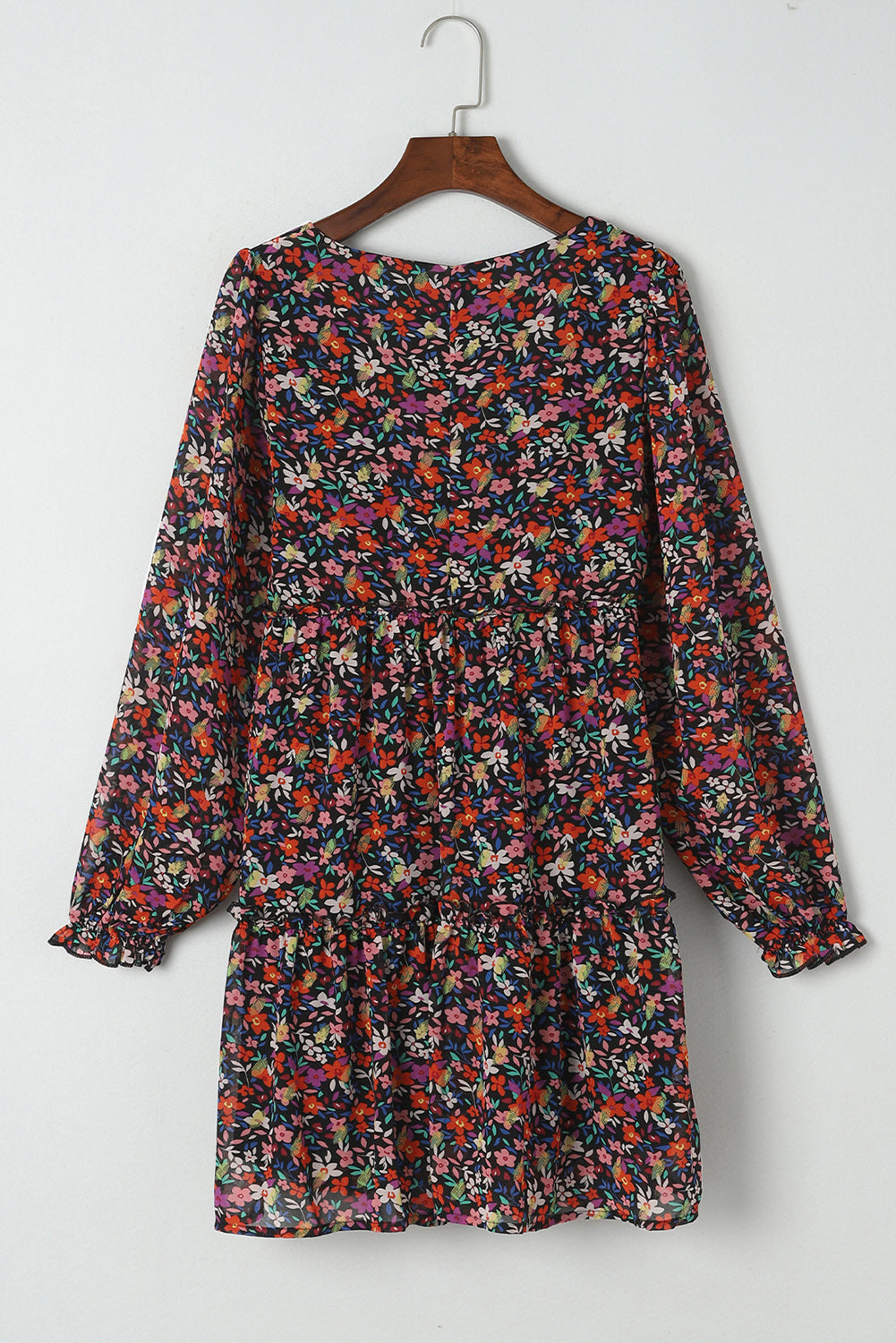 Long Sleeve Floral Mini Dress