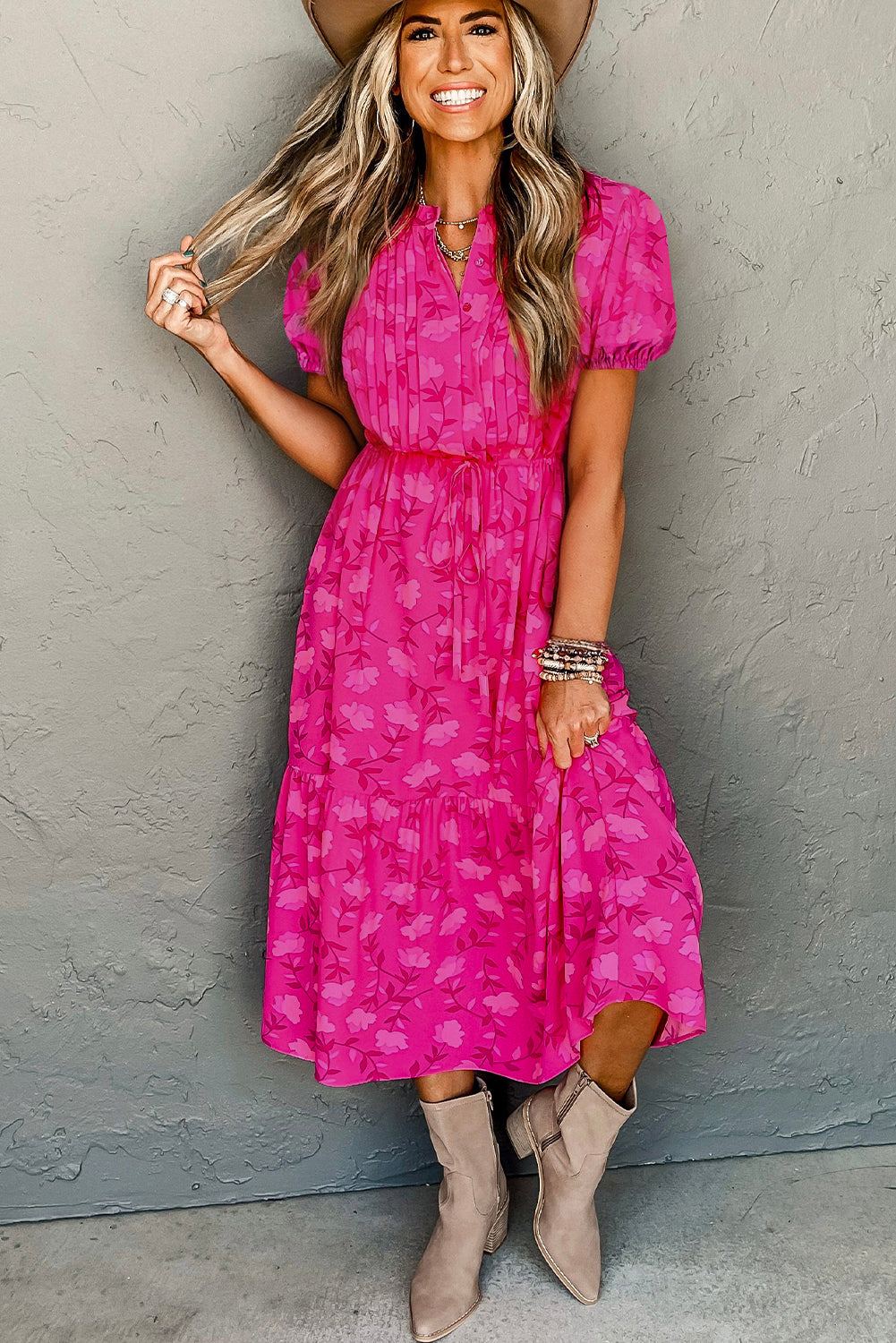 Floral Print Midi Dress