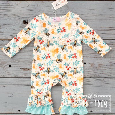 Bees Honey Girls Romper