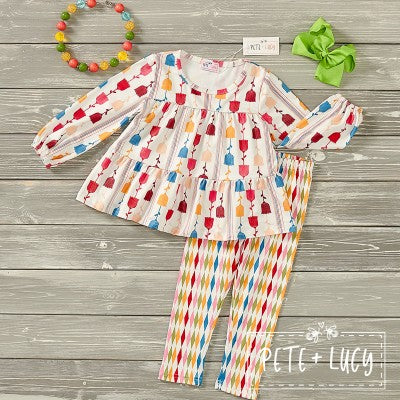 Retro Flowers Pant Set