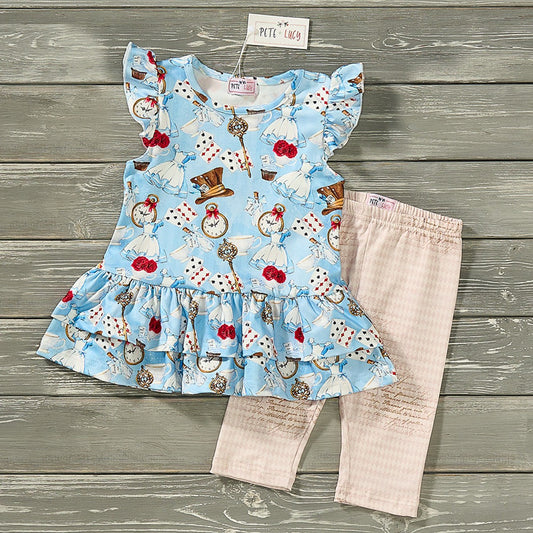 Alice in Wonderland 2 Piece Capri Set