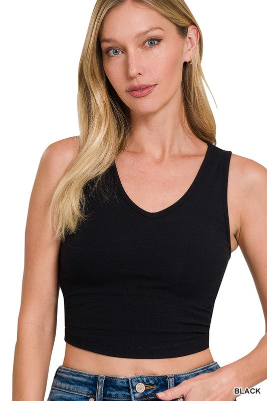 V-Neck Cropped Cami