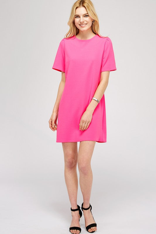 Short Sleeve Shift Dress