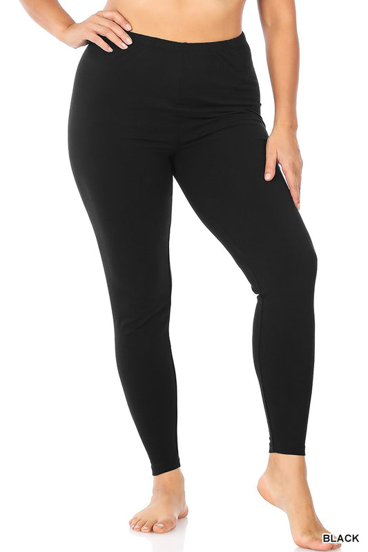 Plus Cotton Full Length Leggings