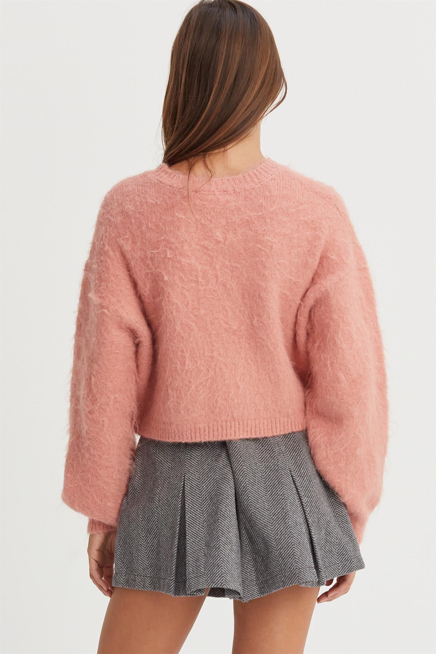 Wool Blend Cropped Sweater