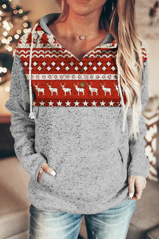 Reindeer Print Hoodie