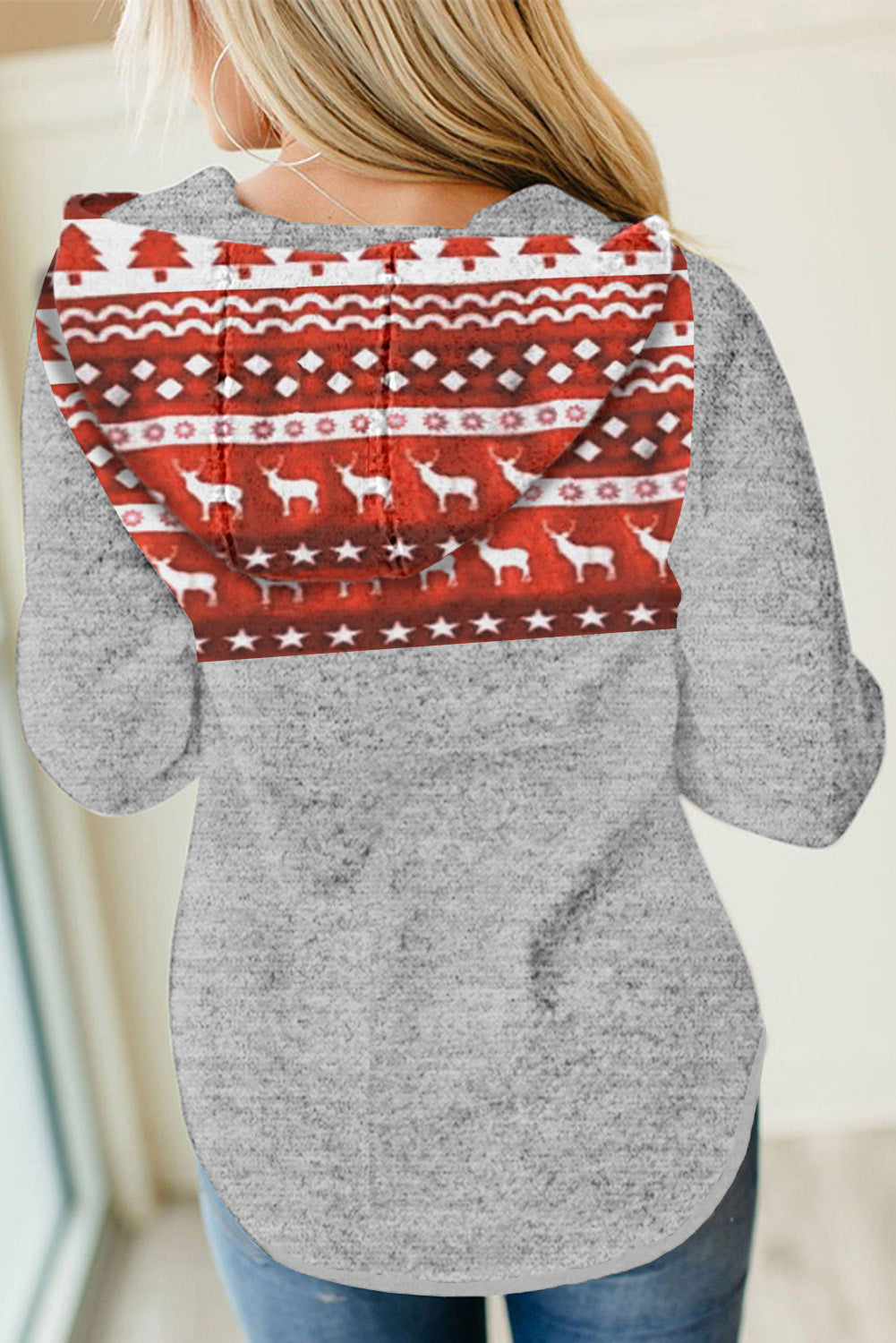 Reindeer Print Hoodie