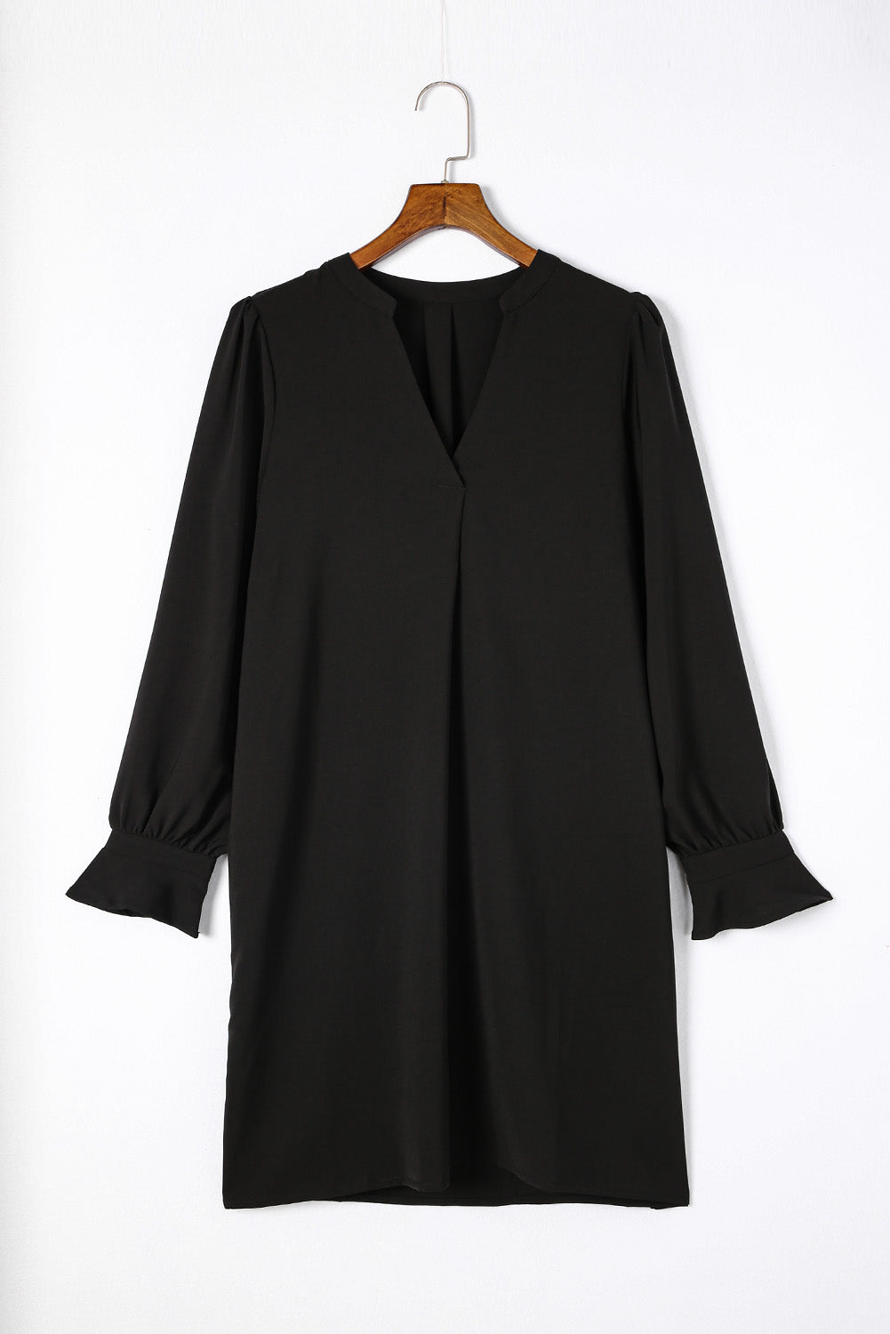 Black Long Sleeve Shift Dress