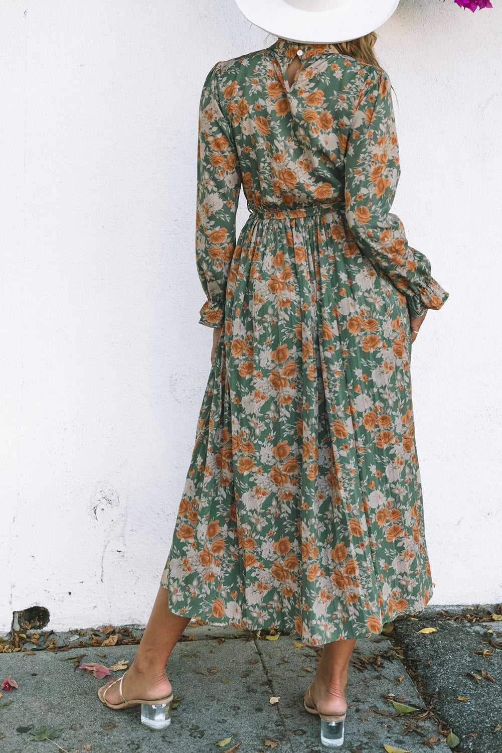 Floral Long Sleeve Maxi Dress